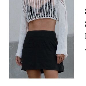 Princess Polly Black Selby Mini Skirt